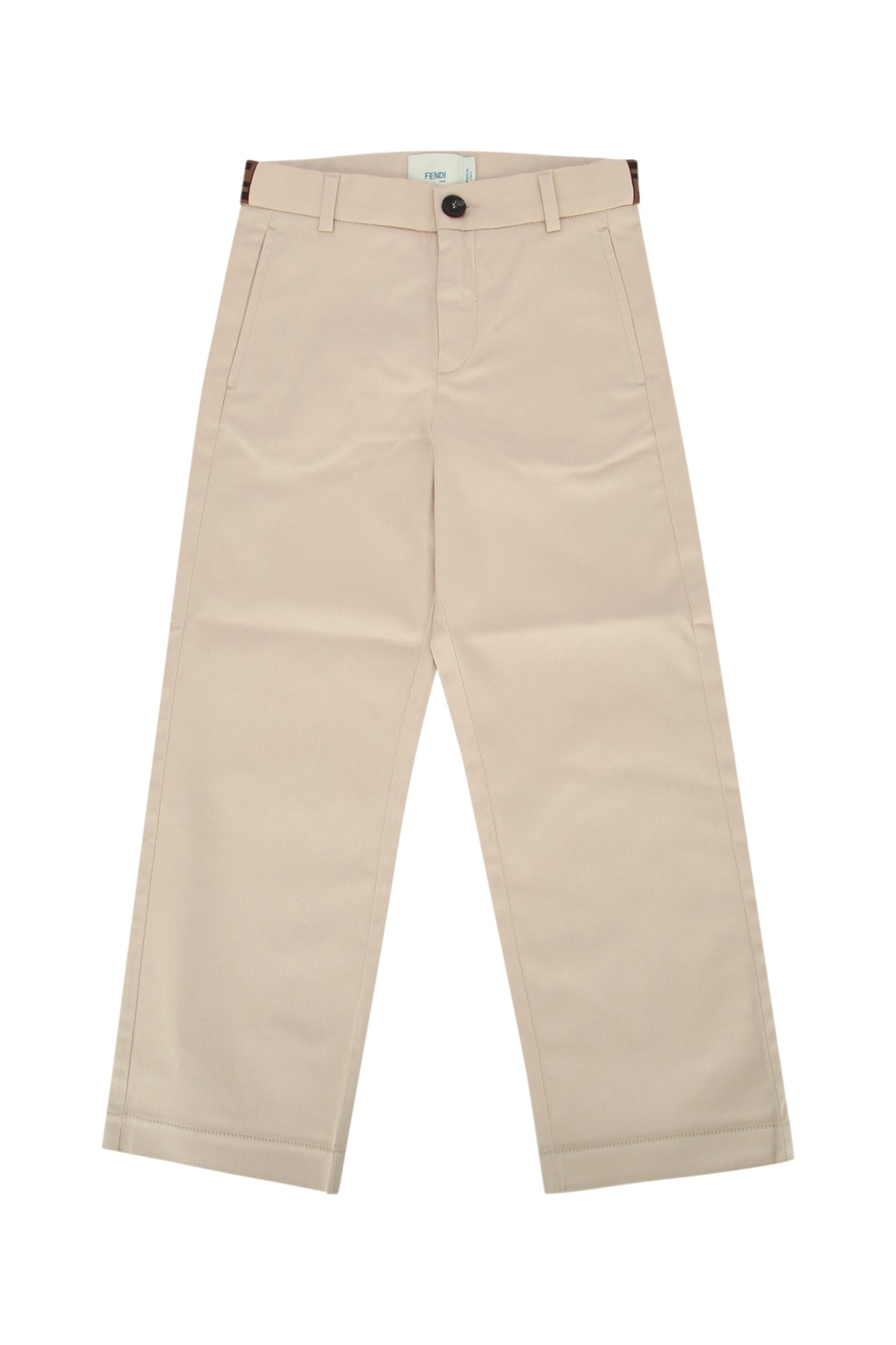 Fendi Kids Pantalone Eavy Trousers — Beige
