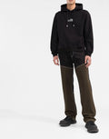 Dsquared2 Logo-Embroidered Cotton Hoodie — Black