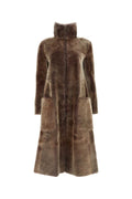 Abrigo de piel de oveja Giorgio Armani — Marrón