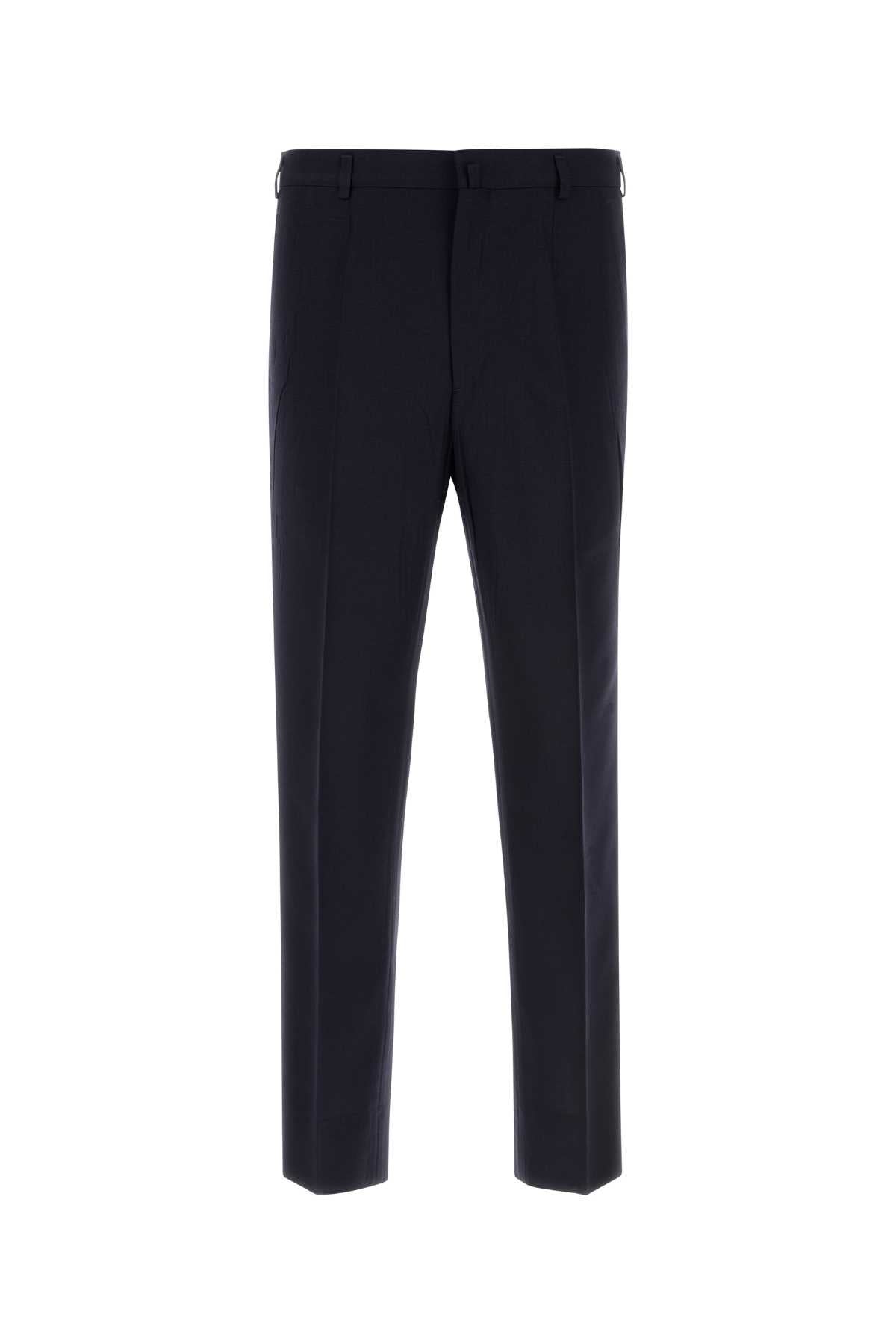 Prada Virgin Wool Trousers — Navy