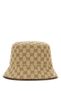 Gucci HAT GG Monogram Fabric Bucket Hat — Beige