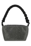 Kara Rhinestone-Embellished Shoulder Bag — Black