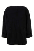 MM6 Maison Margiela Wool Blend Oversize Sweater — Black