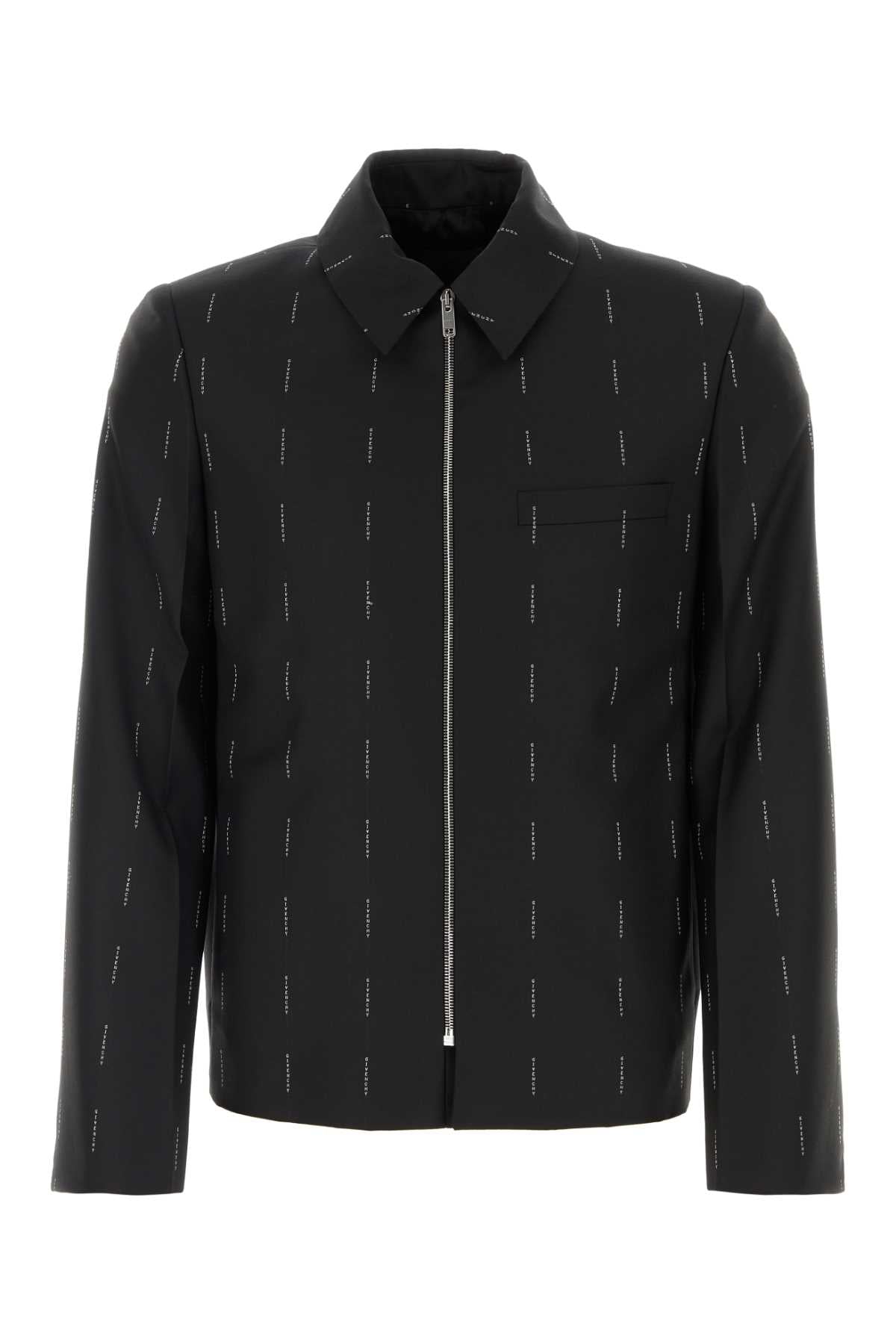 Givenchy Embroidered Twill Blazer — Black