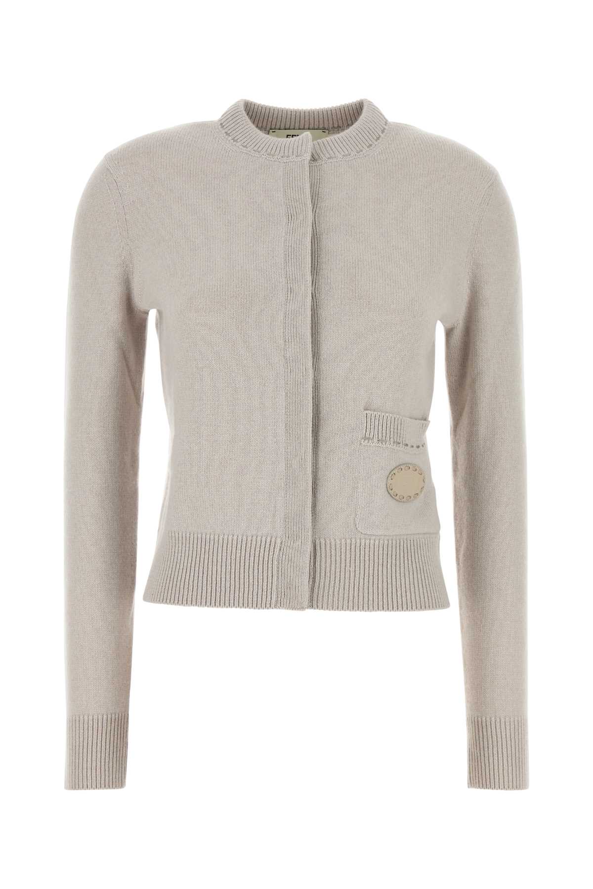 Fendi 100% Cashmere Cardigan — Gray