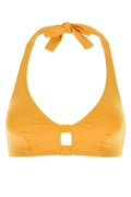 Eres Halter Nylon Bikini Top — Yellow