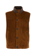 Brioni Suede Vest — Brown