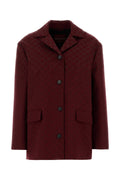 Gucci GG Jacquard Cotton Mix Blazer — Red