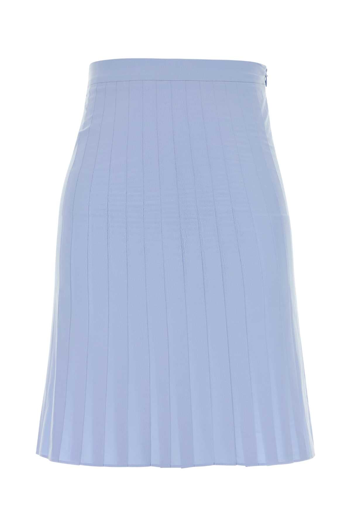 MM6 Maison Margiela Pleated Cotton Skirt — Blue