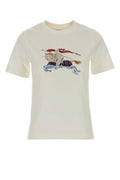 Burberry Embroidered Cotton T-Shirt — White