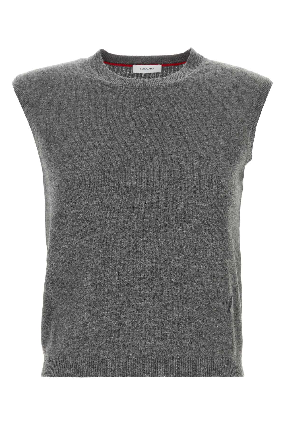 Ferragamo Girocollo Tank Top — Gray