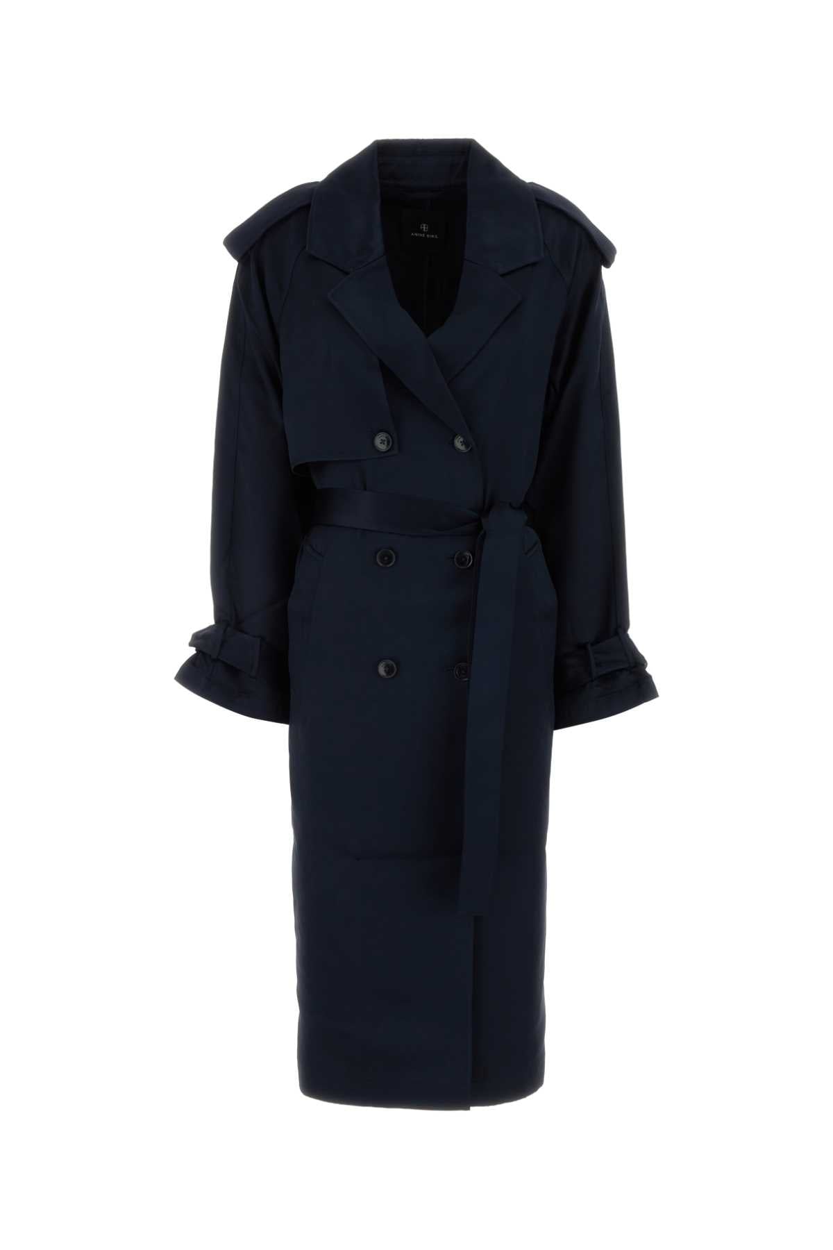 Anine Bing Maxi Trench Coat — Navy