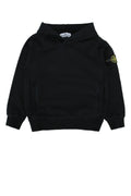 Stone Island Kids Sudadera con capucha — Negra