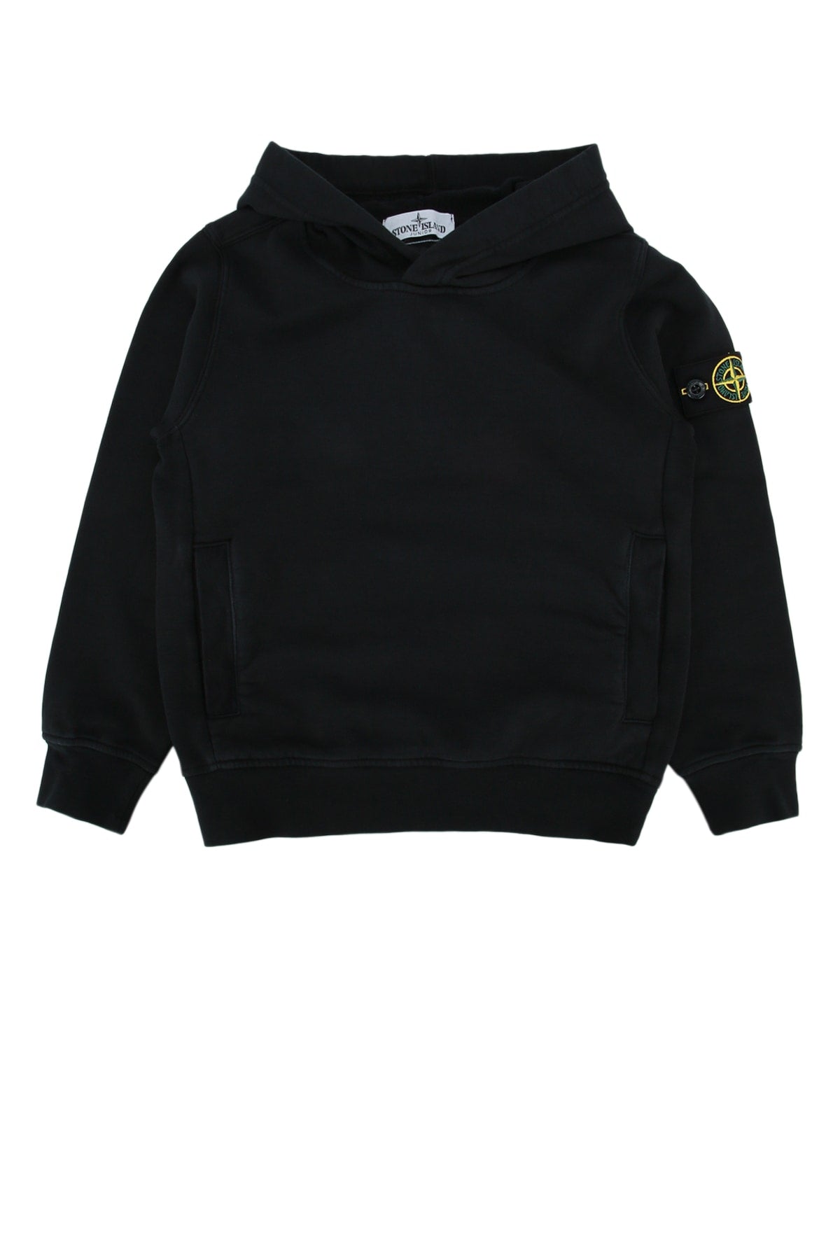 Stone Island Kids Sweater Hoodie — Black
