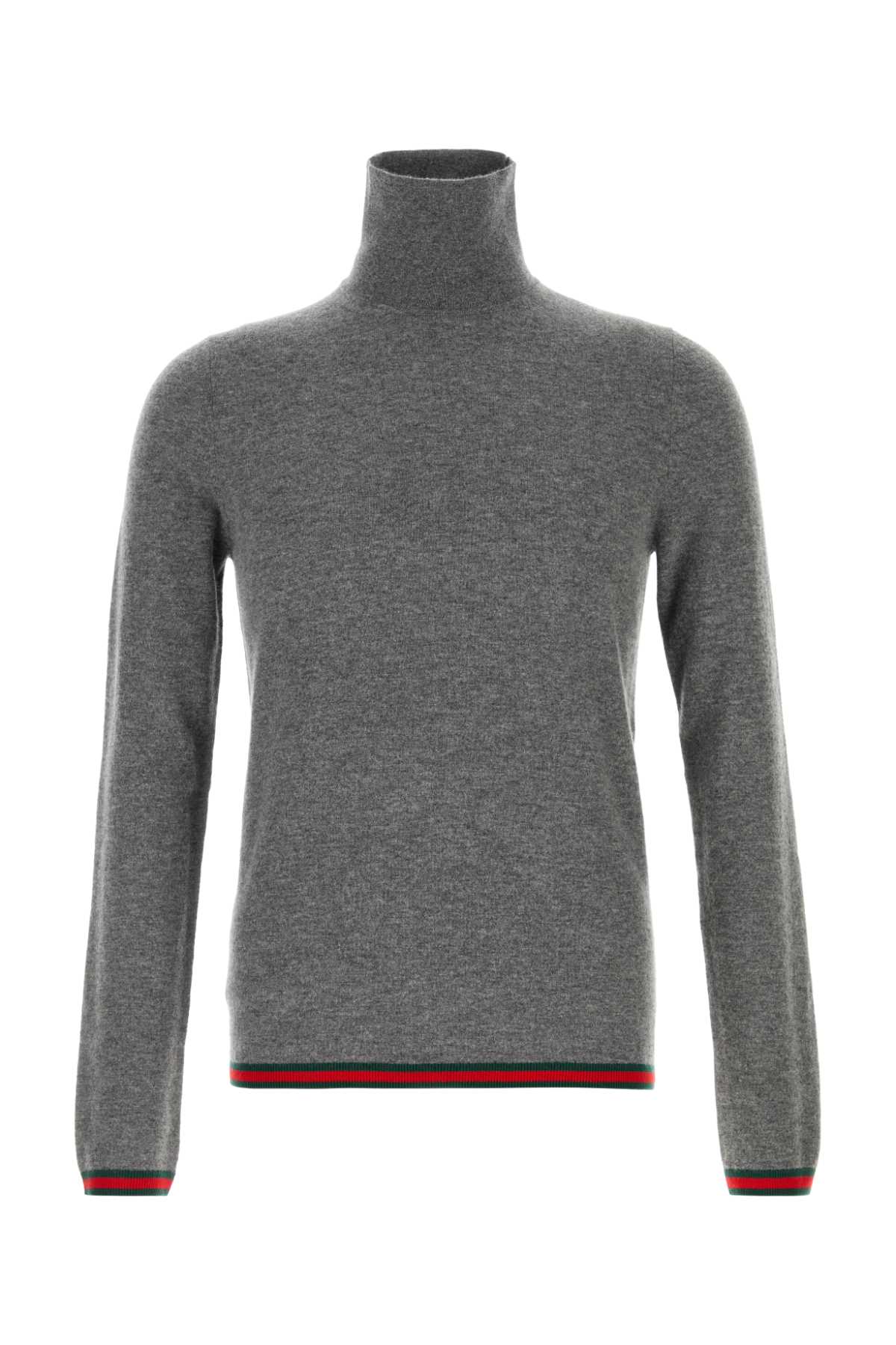 Suéter de cuello alto de cachemira Gucci - Gris