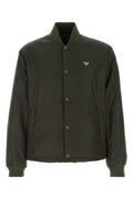 Prada Nylon Bomber Bomber Jacket — Green