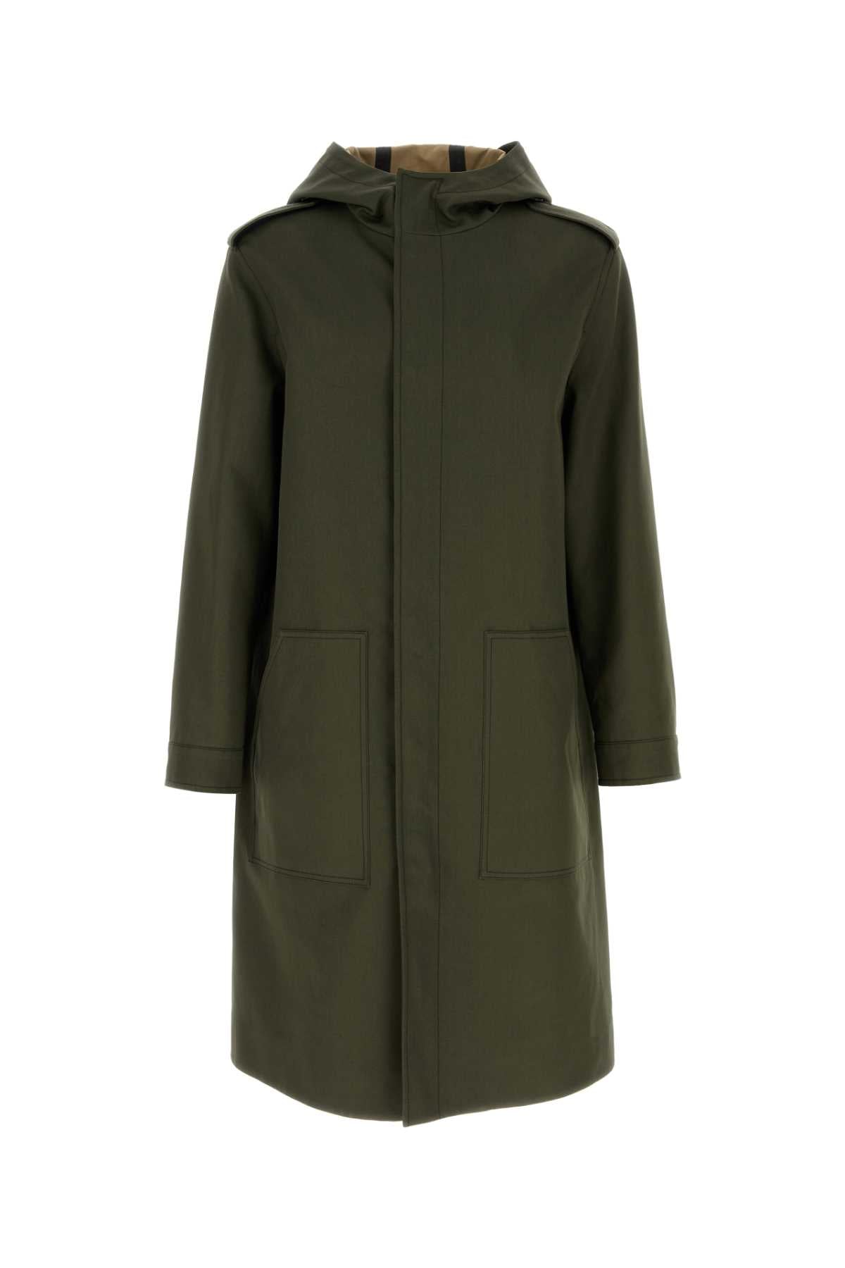 Valentino Garavani Cotton Trench Coat — Green