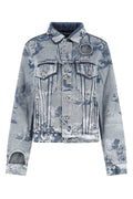 Off-White Printed Denim Jacket — Blue