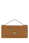 Prada Saffiano Leather Wallet — Brown