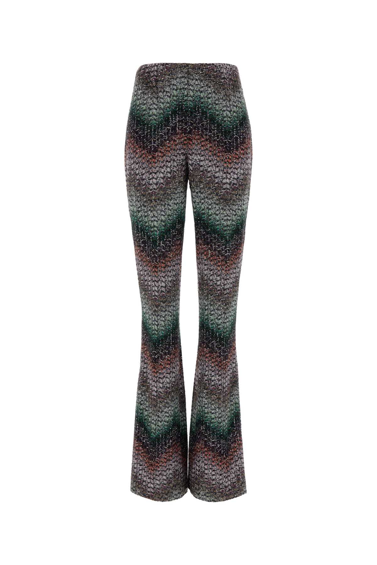 Missoni Embroidered Viscose-Blend Flared Trousers — Multicolor