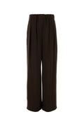 Jil Sander Satin Wide-Leg Trousers — Plum