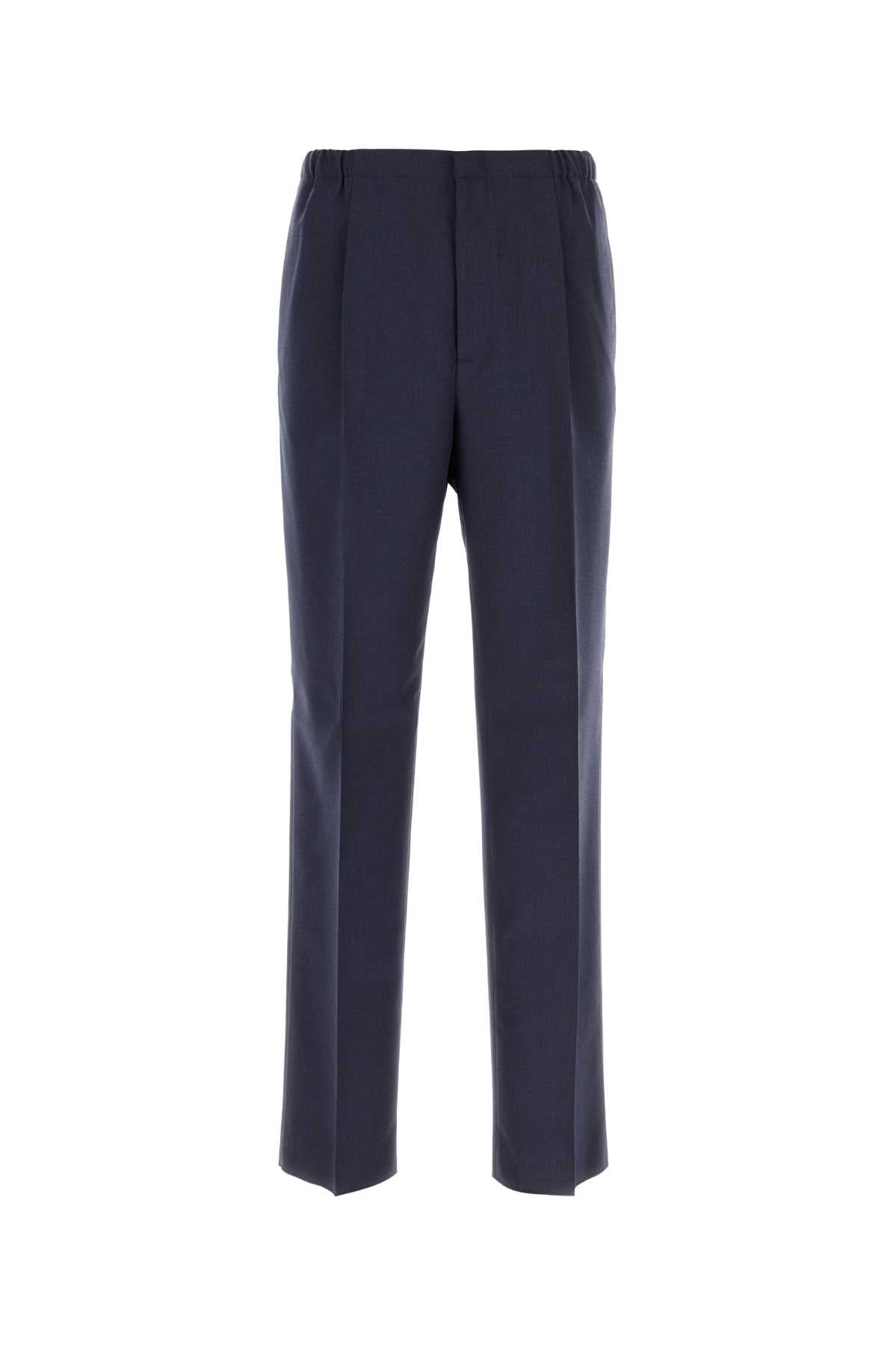 Fendi Wool Trousers — Blue