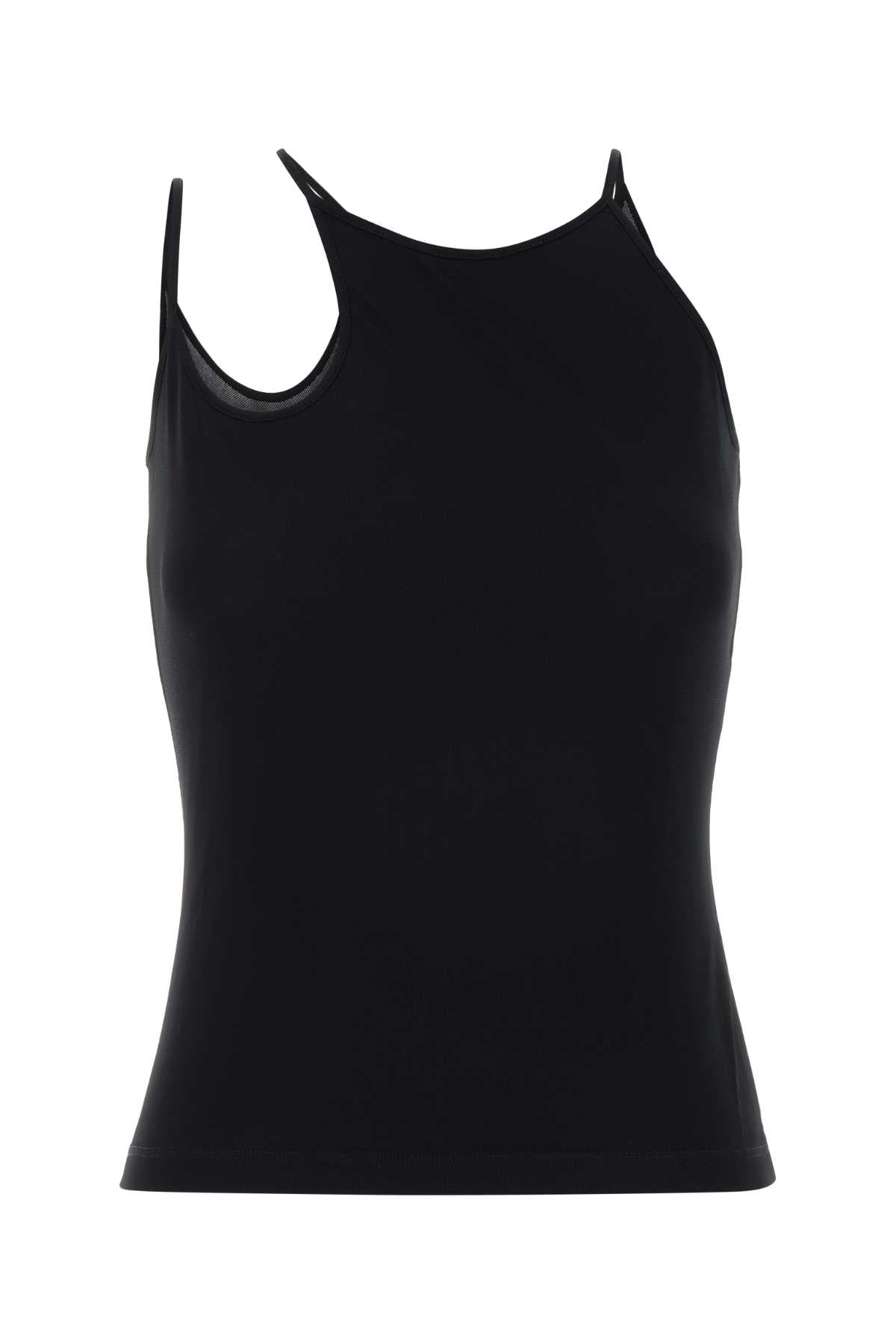 Alexander McQueen Viscose Mesh Tank Top — Black