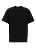 Gucci Logo-Embroidered Cotton T-Shirt — Black