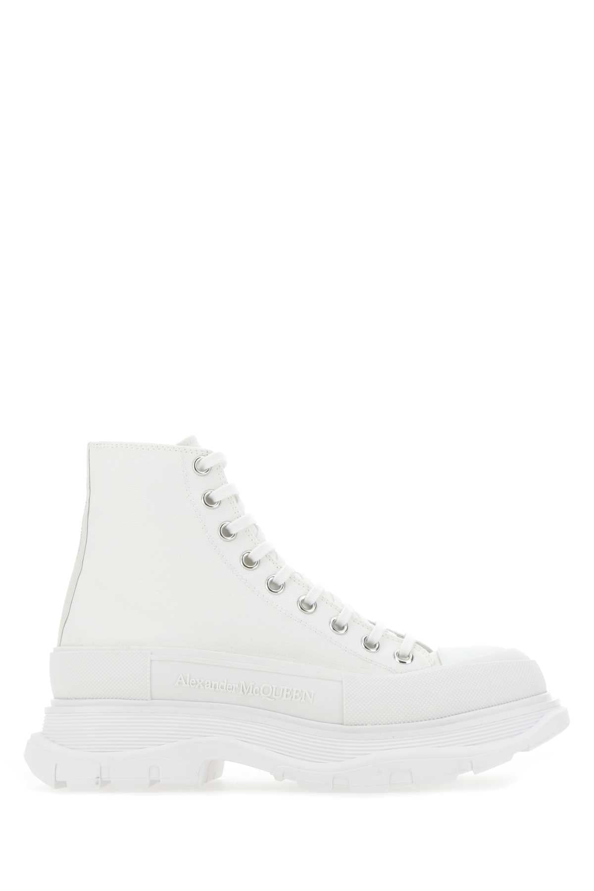 Alexander McQueen Canvas High-Top High-Top Sneaker — White