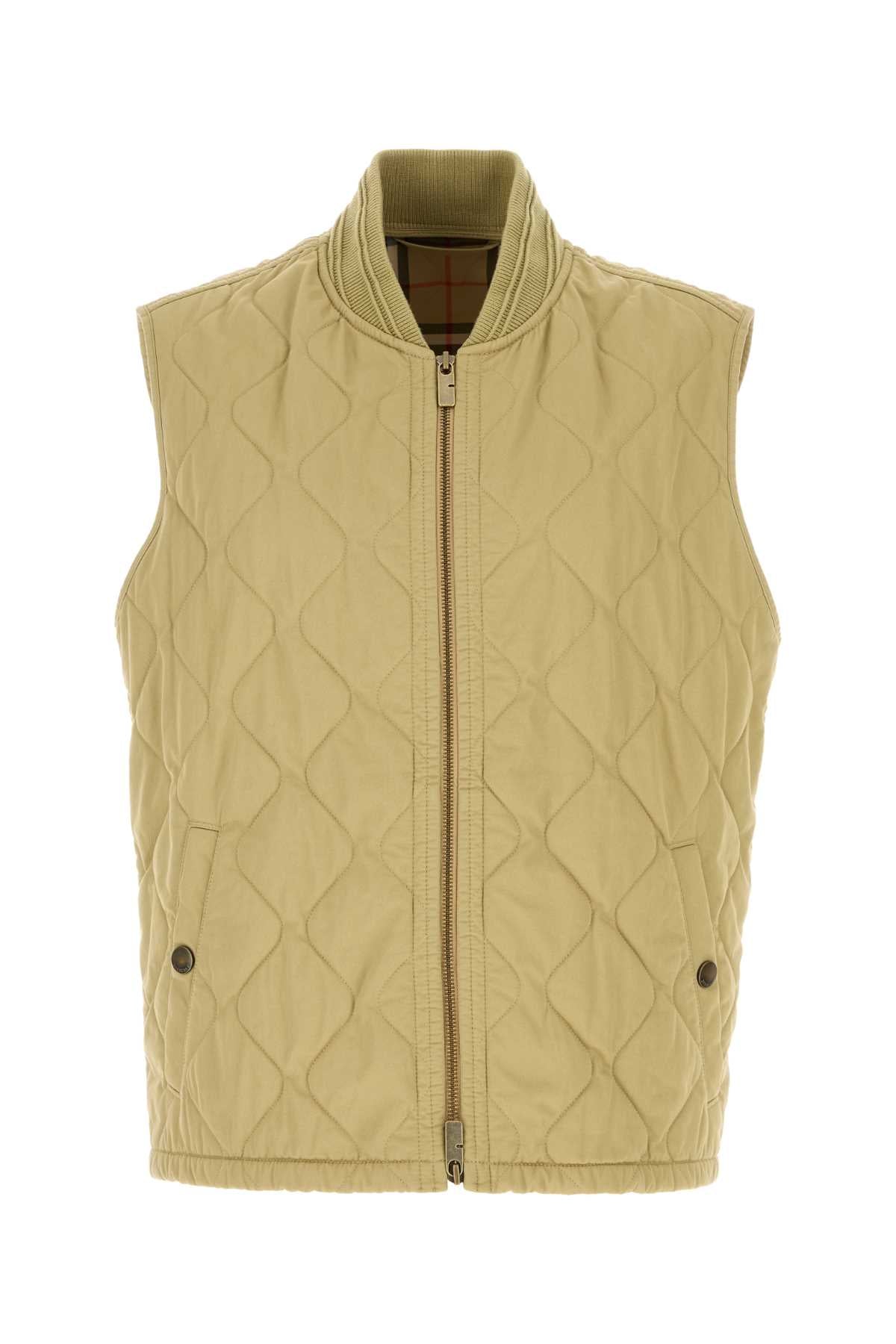 Burberry Quilted Cotton Gilet — Beige