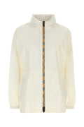 Burberry Nylon Windbreaker Jacket — White