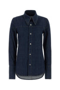 Camisa de cuello afilado AMI Paris — Azul marino
