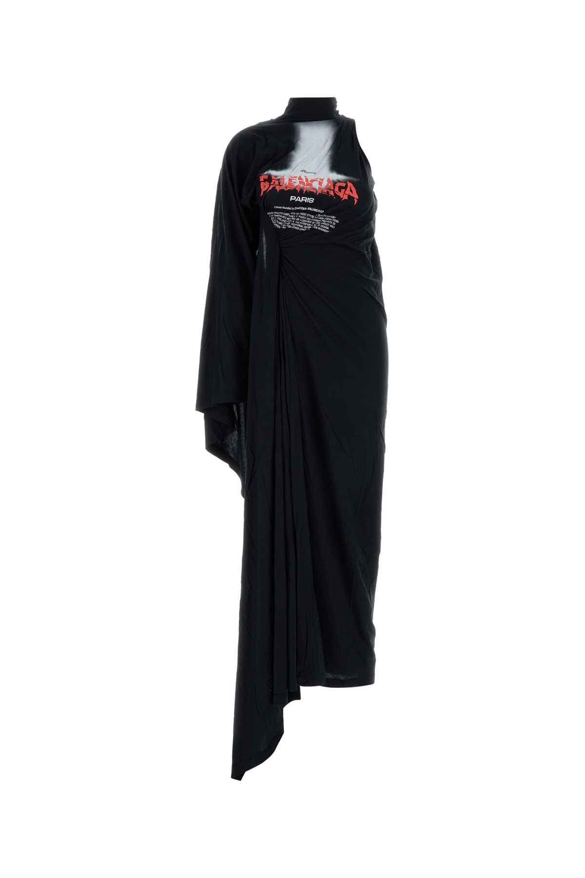 Balenciaga Draped Dress — Black
