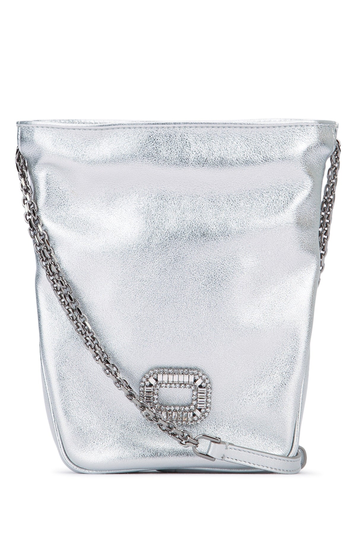 Roger Vivier Pilgrim Pocket Shoulder Bag — Silver
