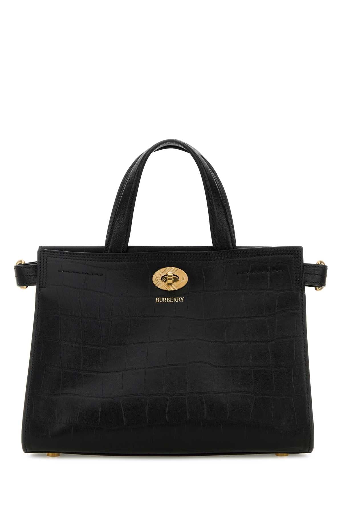 Burberry Cotswolds Top Handle Bag — Black