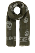 Alexander McQueen Skull Scarf — Green