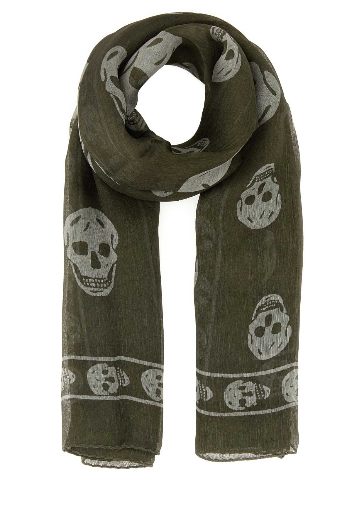 Alexander McQueen Skull Scarf — Green