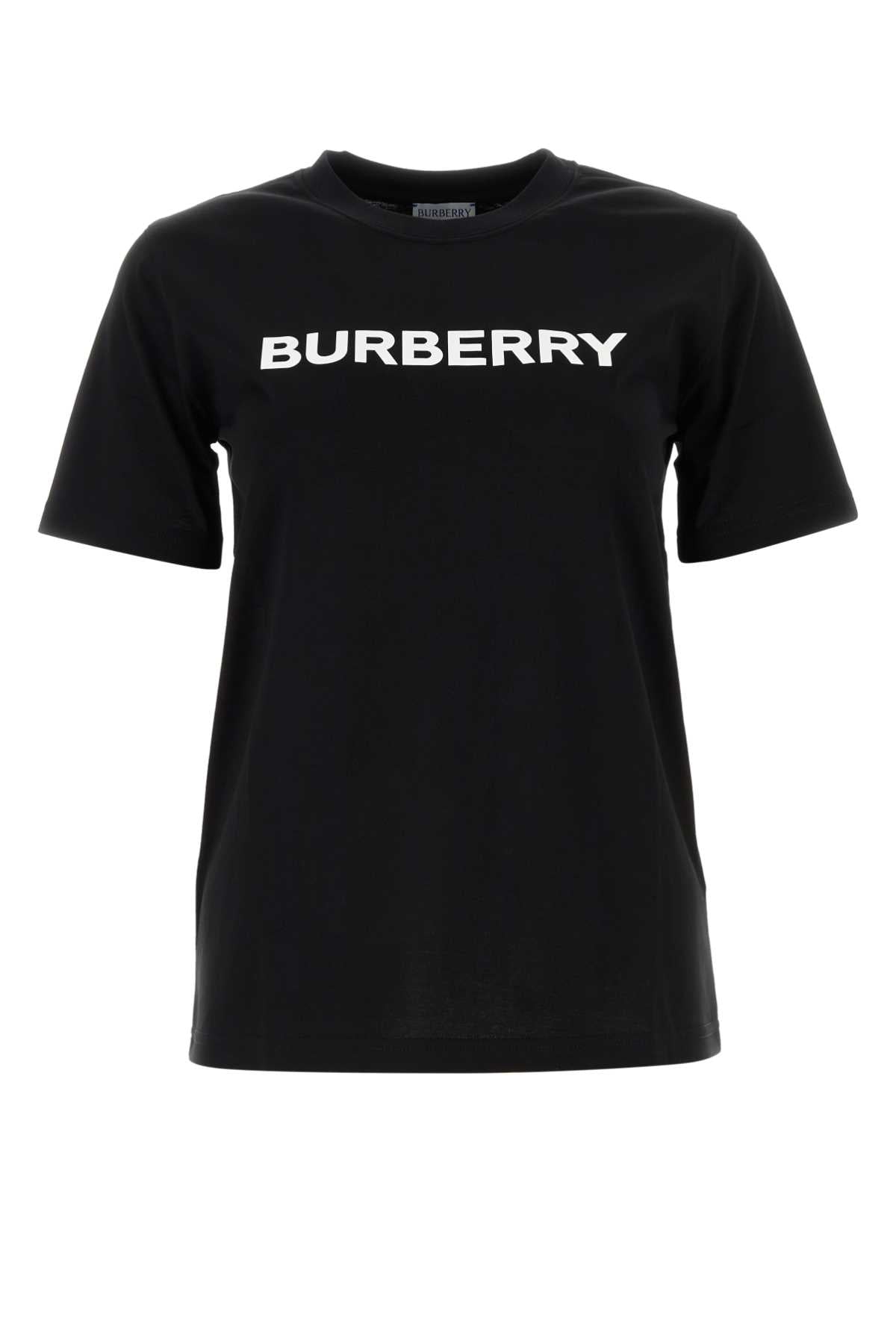 Burberry Logo-Printed Cotton T-Shirt — Black