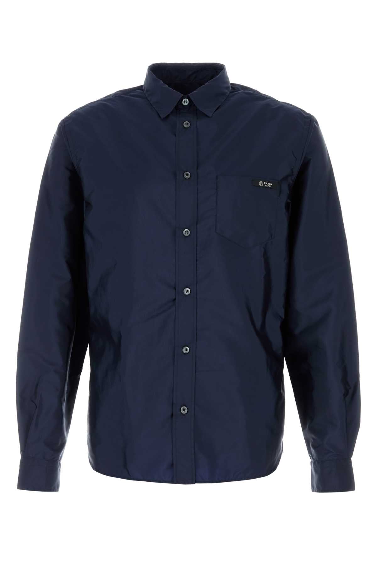 Prada Re-Nylon Shirt — Navy