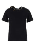 Burberry Bow-Detailed Cotton T-Shirt — Black