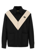 Valentino Garavani Chevron-Striped Wool-Blend Jacket — Black