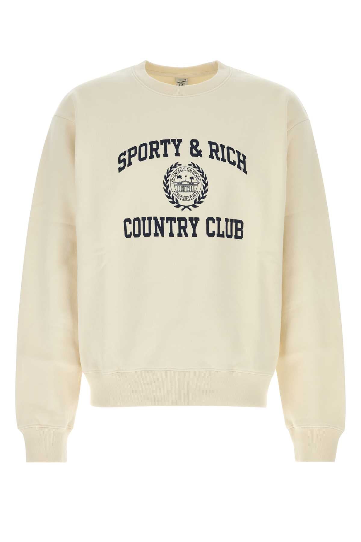 Sporty & Rich Crest Sweatshirt — Ivory