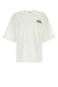 Alexander McQueen Logo-Embroidered Cotton T-Shirt — White