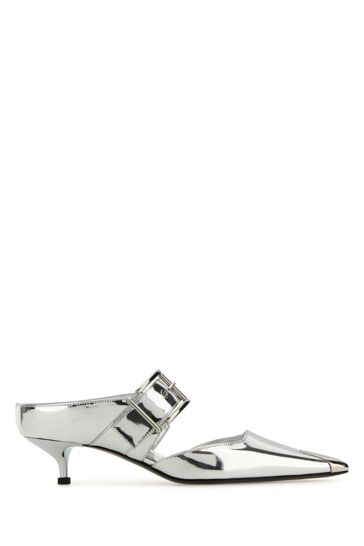Alexander McQueen Stringate Pump — Silver