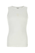 Alexander McQueen Stretch Cotton Tank Top — White