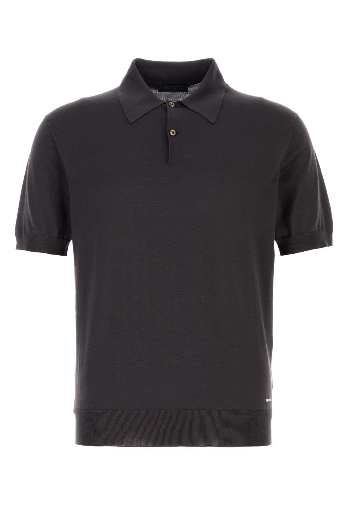 Prada Recycled Silk Polo — Brown