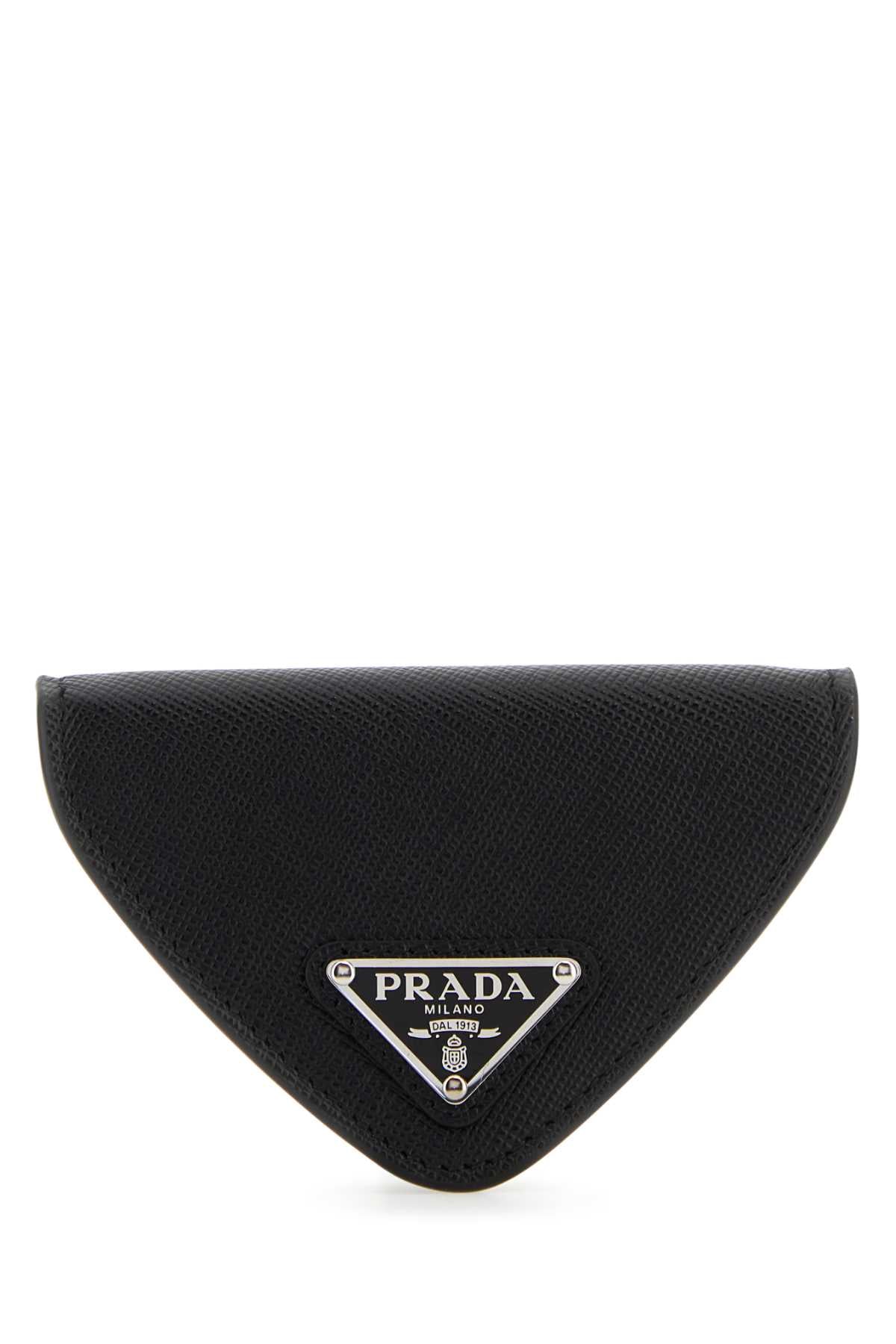 Prada Leather Coin Purse Coin Purse — Black
