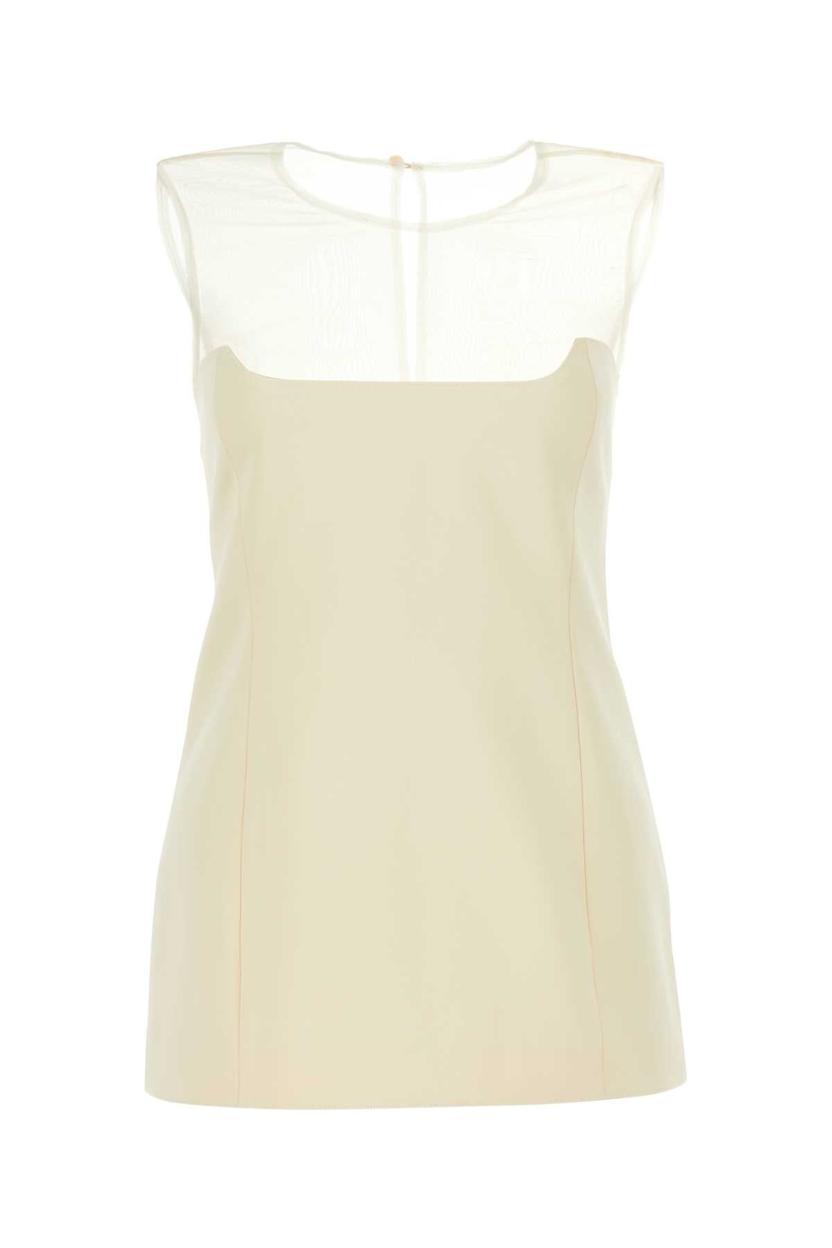 Khaite Cotton-Silk Blend Tank Top — White