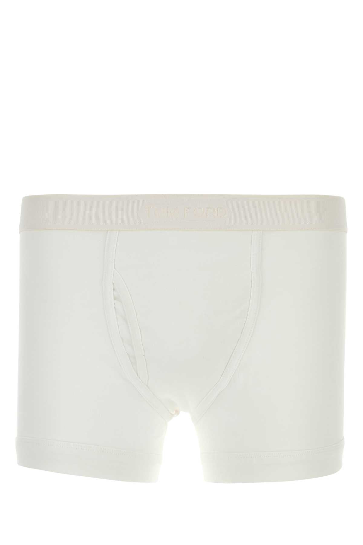 Tom Ford Stretch Cotton Boxer — White