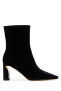 Alexander McQueen Leather Block-Heel Ankle Boot — Black